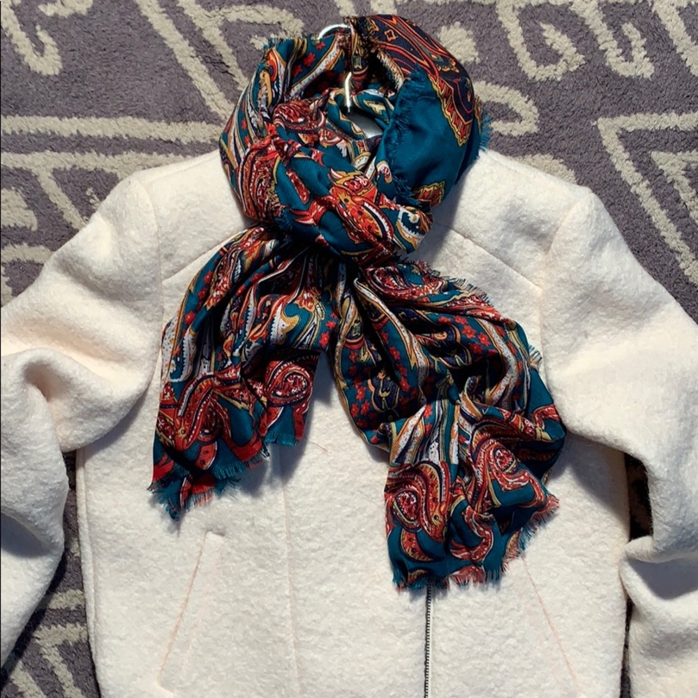 Paisley Teal Scarf